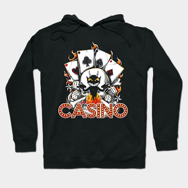 The Devil's Casino from Cuphead and Mugman Hoodie by woodsman